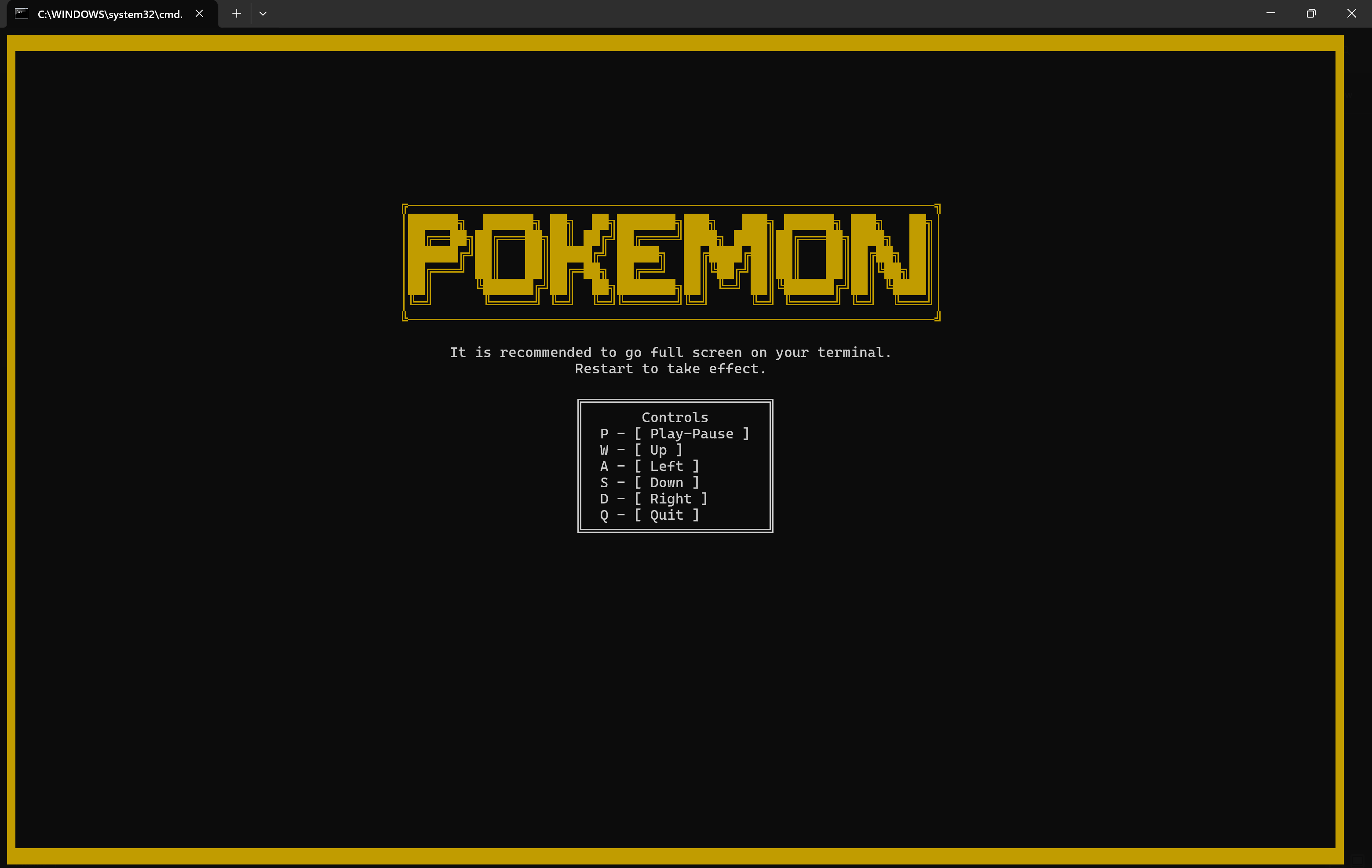Pokémon ASCII project preview