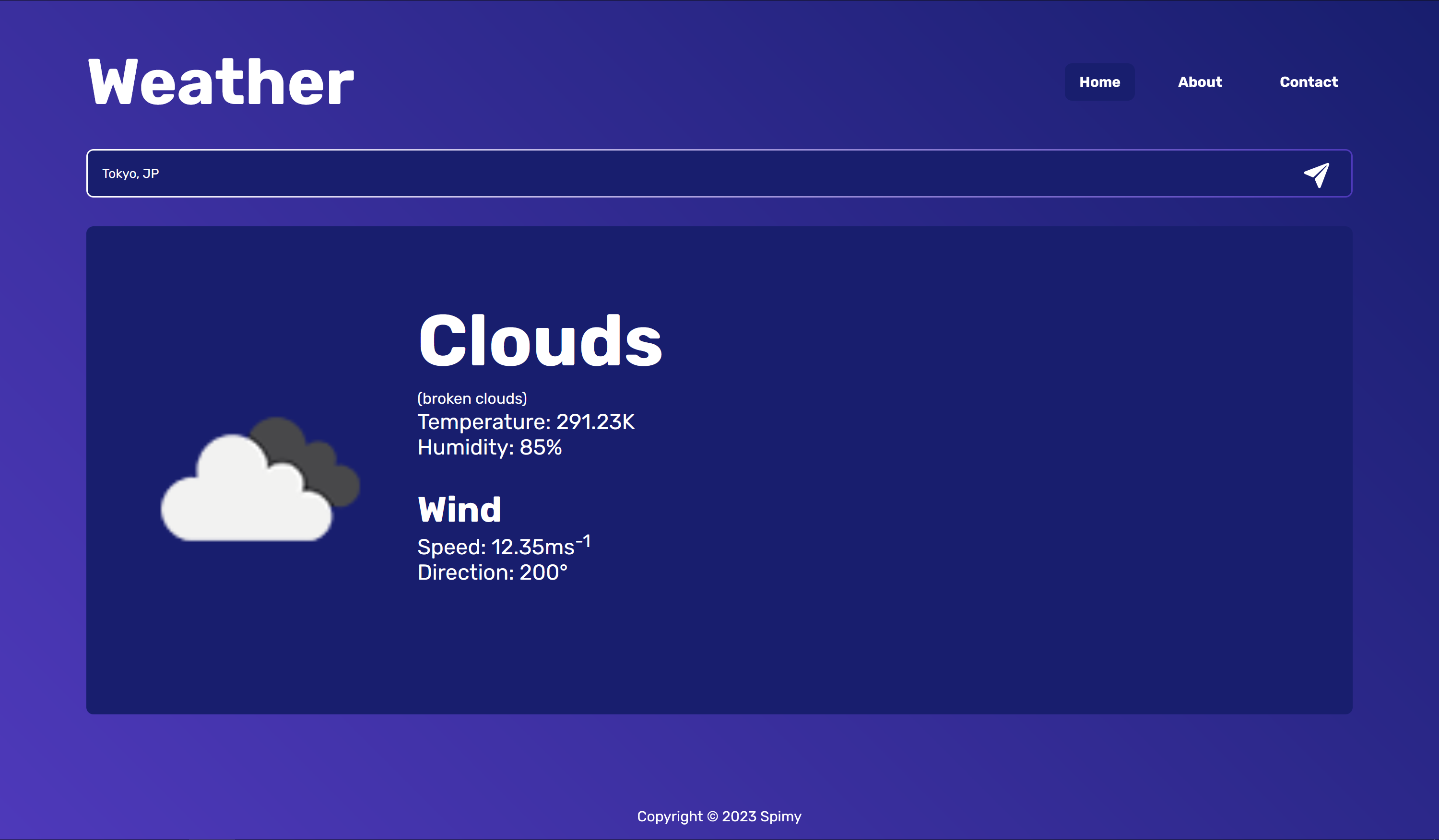 Weather project preview